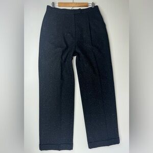 A. Giannetti Wool Blend Wide Leg Lined Single Pleat Dress Trousers Size 12